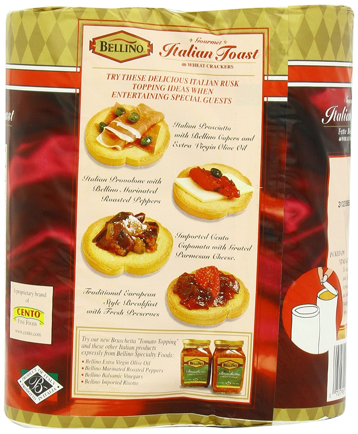 Bellino Italian Toast Wheat Crackers, 10.5 Ounce Package