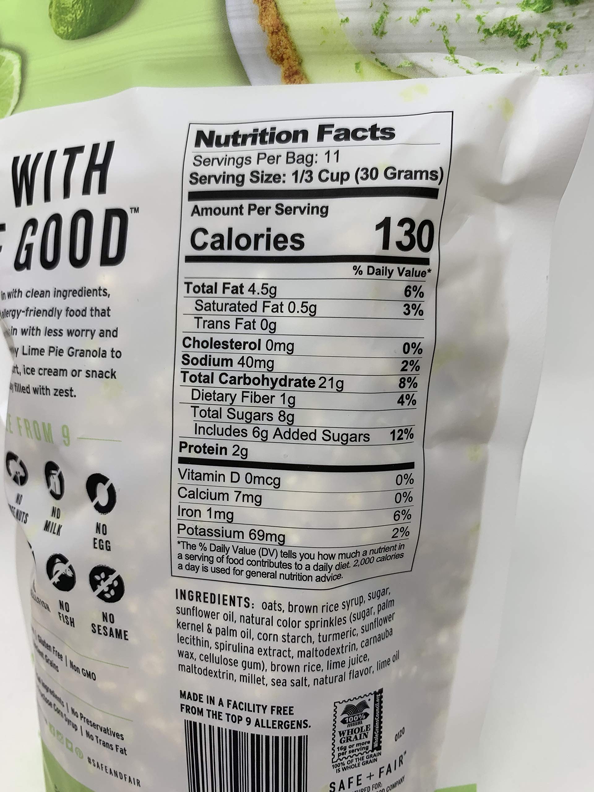 The Safe + Fair Food Company Granola-Birthday Cake, Honeycrisp Apple Pie, Key Lime Pie-12 Ounce Pouch-PACK OF 3 (Gluten-Free, Vegan, Non GMO)
