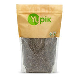 Yupik Organic Black Chia Seeds, 2.2 lb (35.2 oz), Gluten-Free, GMO-Free, Kosher, Vegan, Raw Plant-Based Superfood, Rich in Fiber, Source of Omega-3