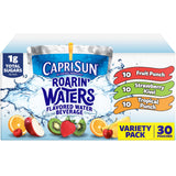 Capri Sun Roarin' Waters Flavored with Other Natural Flavor Water Beverage, 30 Pouches, for School Lunches and On-the-Go Hydration, Fruit Punch