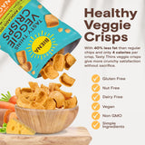 BIENA Tasty Thins Veggie Crisps - Made with Avocado Oil - Nacho, 4-Pk 4oz Bags - Chickpeas & Veggies, Vegan, Gluten Free, Dairy-Free, Non-GMO