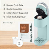 Couple's Coffee Caramel Coffee K-Cups | Gives Back to Military Families | Caramel Cuddles | Gourmet Flavored Ground Coffee with Rich Carmel Flavors |