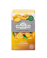 Ahmad Tea Tea Infusion, Lemon & Ginger, 40G, 20 Count