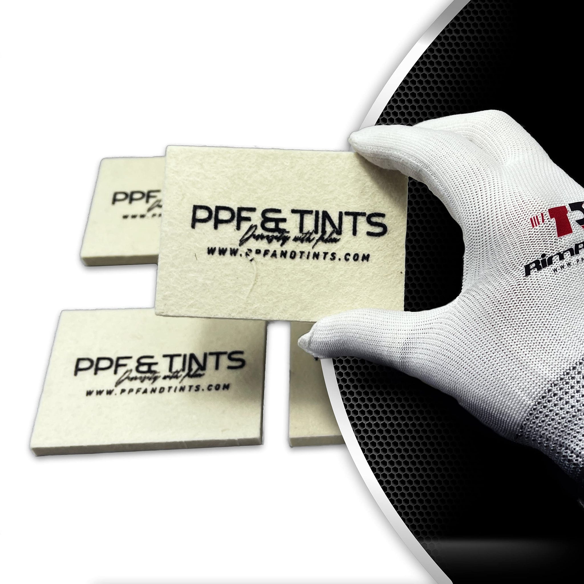 TR RimPro-Tec PPF & Tints Wool Squeegee - Window Tint Squeegee Vinyl Wrap Tool Kit - 4x2.8x0.4 inches