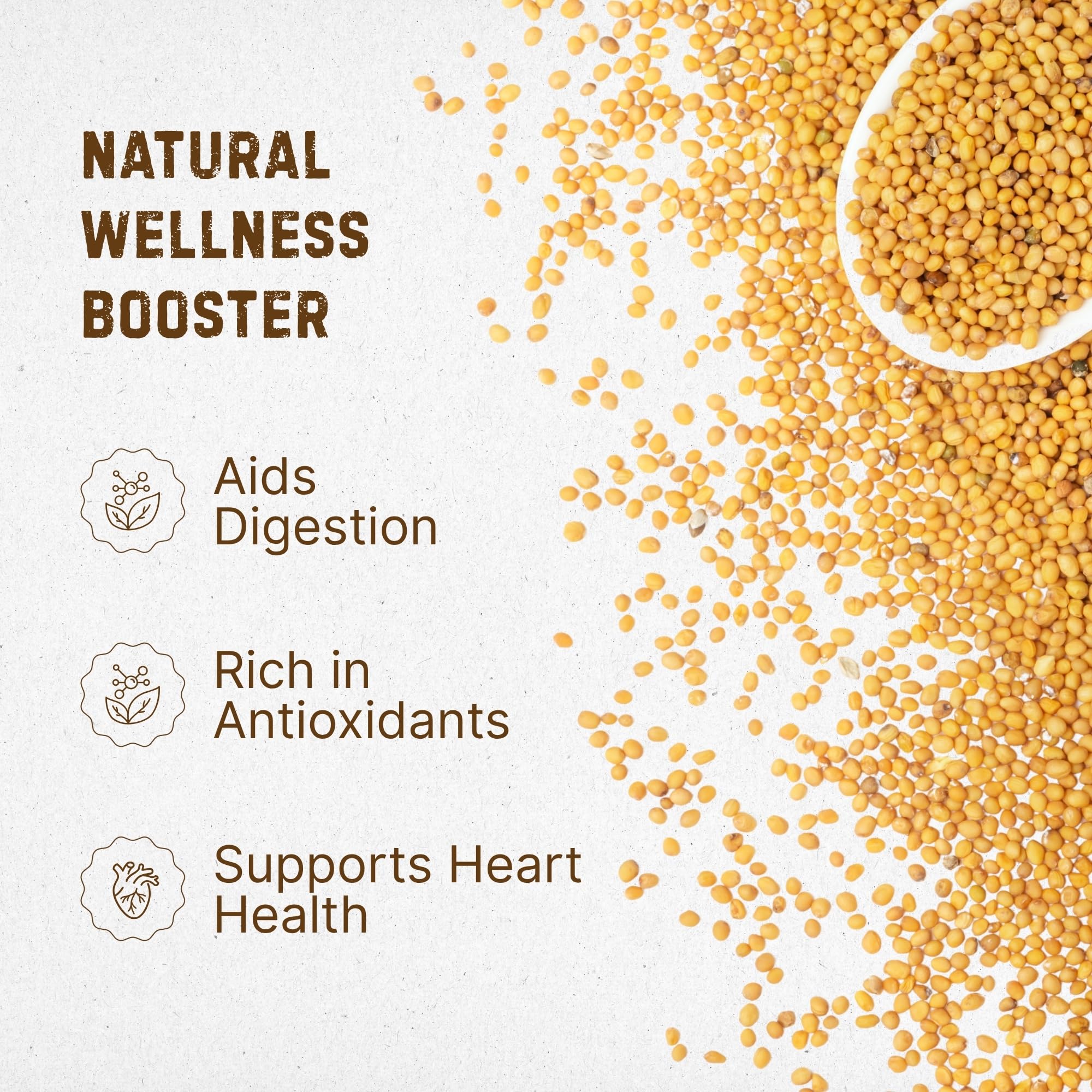 Yellow Mustard Powder 14.11 oz - Ground Organic Mustard Seed for Seasoning & Cooking - USDA Organic, Kosher, Gluten Free Mustard - The Holly Tree
