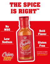 Cajun Nation CAJUN HEAT Buffalo Wing Sauce 12oz - Spicy Flavor for Buffalo Wings, Chicken Dip, and Wild Wings with No MSG - Authentic Louisiana Style