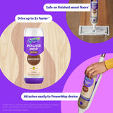 Swiffer Power Mop Wood Refill Solution, QuickDry Hardwood Floor Cleaner for Mopping Home, Bathroom, Kitchen, All Purpose Multi-Surface Solution