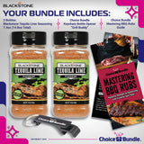 Blackstone Tequila Lime Seasoning - Gourmet Griddle Premium Barbecue Rub 2 Pk (14.8 oz) + BBQ Masters & Opener (4 Items)!