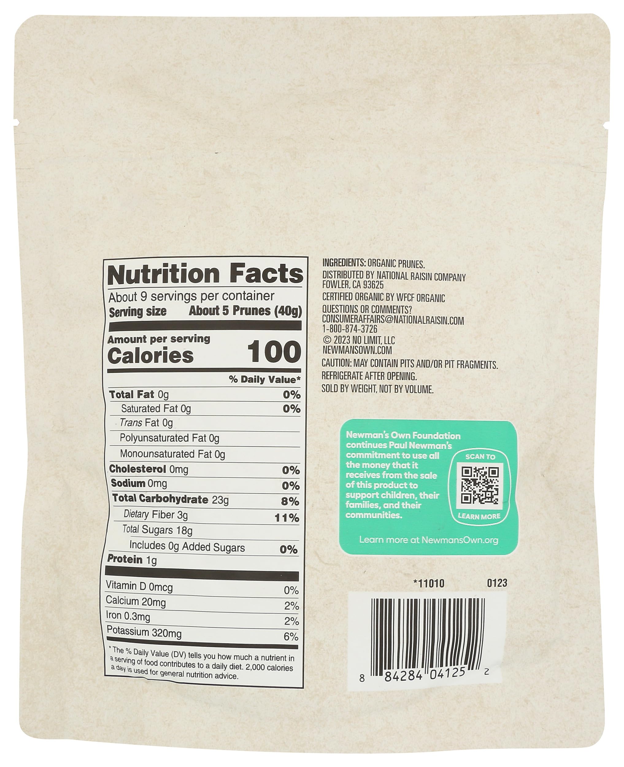 NEWMANS OWN Organic Dried Prunes, 12 OZ