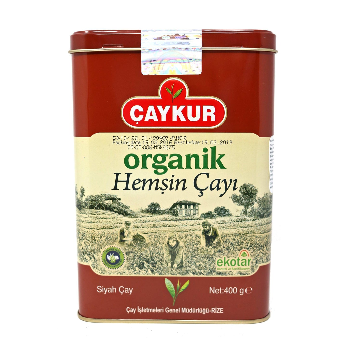 ÇAYKUR Organic Hemsin Black Tea, Premium Certified Turkish Loose Leaf Tea, Natural, Additive-Free, Grown in the Hemsin Organic Farming Basin, can