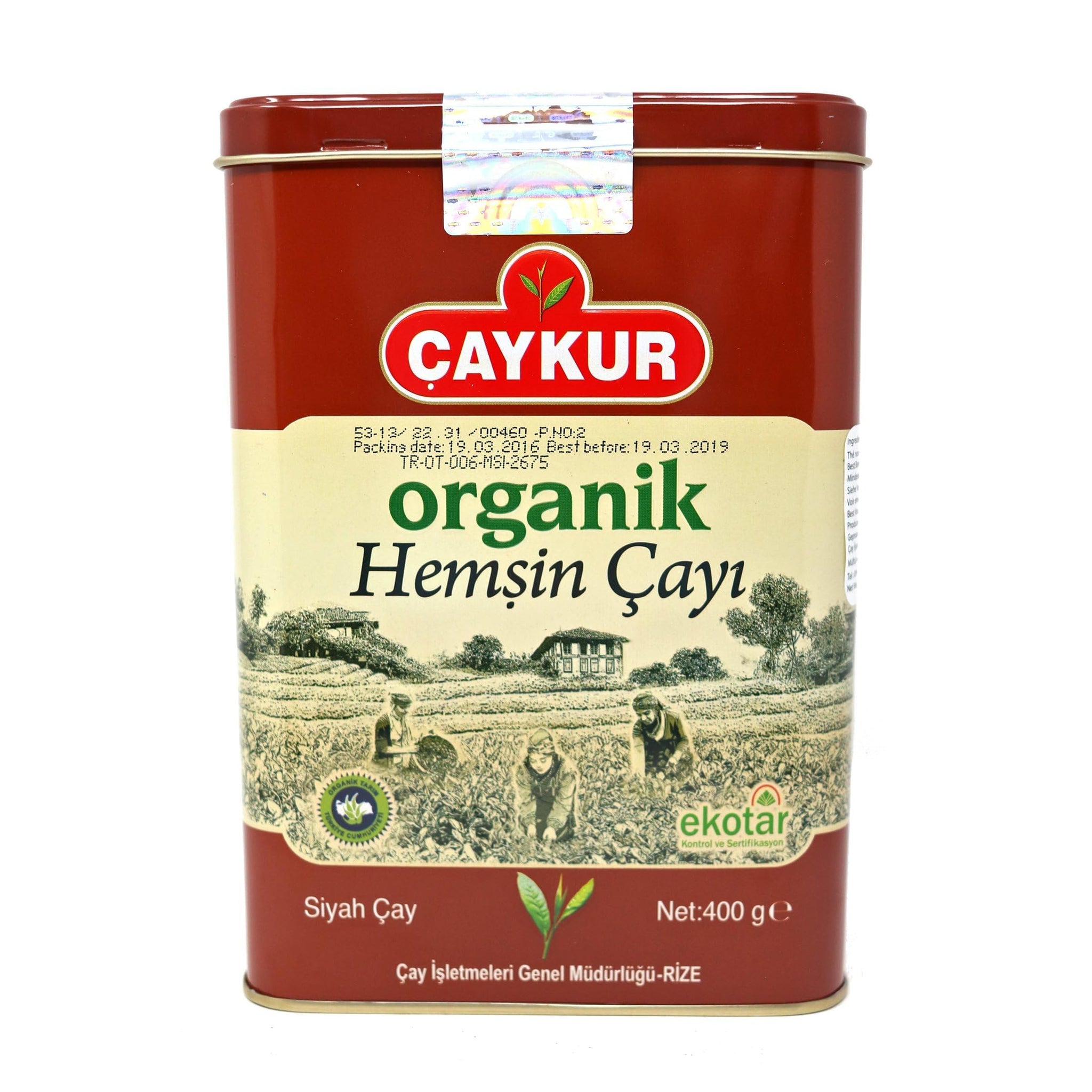ÇAYKUR Organic Hemsin Black Tea, Premium Certified Turkish Loose Leaf Tea, Natural, Additive-Free, Grown in the Hemsin Organic Farming Basin, can