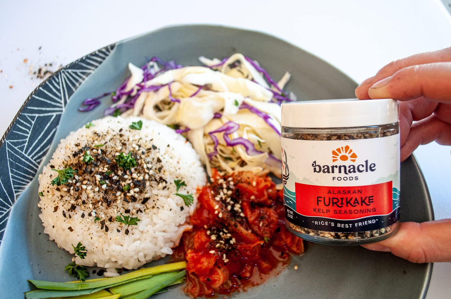 Barnacle Foods Furikake Kelp Seasoning | 2.5 oz. | Japanese Inspired Rice Seasoning | Seaweed Seasoning for Rice, Seafood, Meats, Salads & Popcorn |
