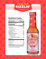 Jersey Girl Hot Sauce Co, Sizzlin' Original Spicy Hot Sauce (All Natural) & (Low Sodium) Crafted with Trinidad Scorpion, Long Hots, Habanero & More