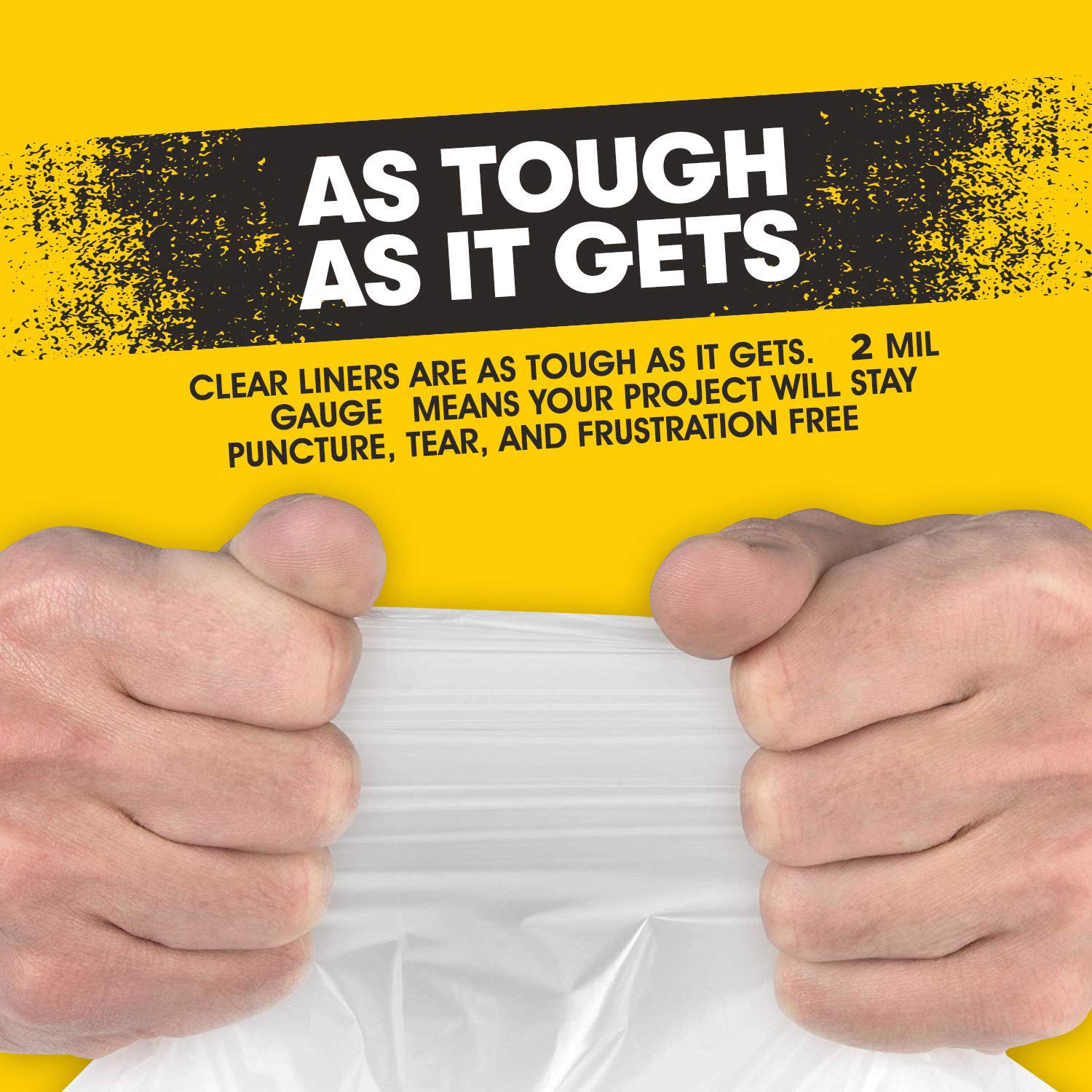 Aluf Plastics 33 Gallon 2 MIL Thick Clear Heavy Duty Trash Bags - 33" x 39" - Pack of 100 - For Recycling, Kitchen, Contractor, & Outdoor