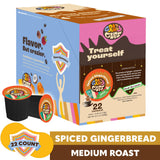 Crazy Cups Decaf Spiced Gingerbread Flavored Coffee Pods, Decaf Holiday Coffee Pods, Single Serve for Keurig K Cups Machines, Medium Roast, 22 Count
