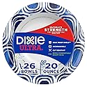 Dixie Ultra, Large Paper Bowls, 20 Oz, 26 Count, Microwave Safe, Compostable, Disposable Bowls Great For Breakfast, Lunch, And Dinner Meals