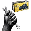 EPPCO LionGrip 7-Mil Black Nitrile Gloves Disposable Powder Free, Latex Free Textured Superior Grip Glove for Mechanics, Auto-motive, Industrial Work