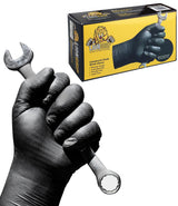 EPPCO LionGrip 7-Mil Black Nitrile Gloves Disposable Powder Free, Latex Free Textured Superior Grip Glove for Mechanics, Auto-motive, Industrial Work
