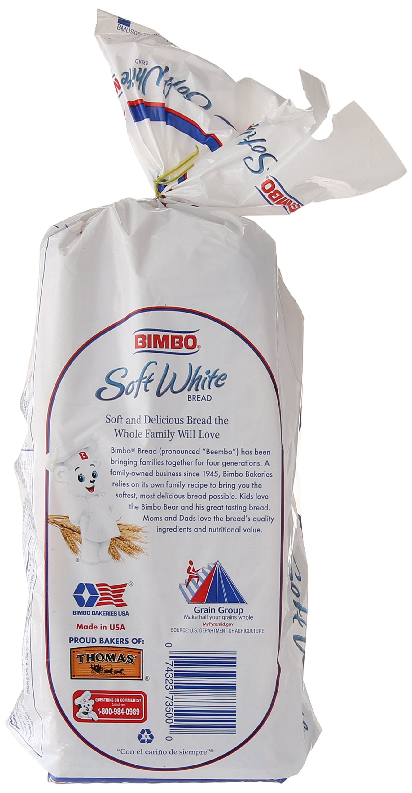 Bimbo Bakeries Usa Soft White Bread- Small, 13 oz
