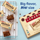 Larabar Minis Chocolate Chip Cookie Dough, Gluten Free Vegan Fruit and Nut Bars, 15.6 oz, 20 Ct