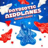 Red White and Blue Candy | 1 Pound Bag | Patriotic Candy | Gummy Planes | 4th of July Gummies | Memorial Day & Themed Party Favors | Assorted Berry