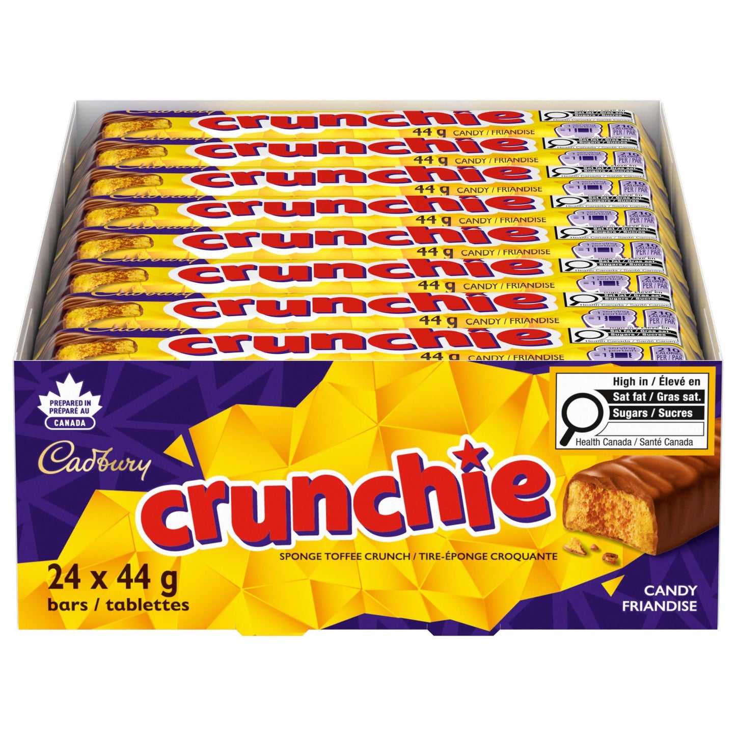 Cadbury Crunchie Chocolatey Candy Bars, 44g