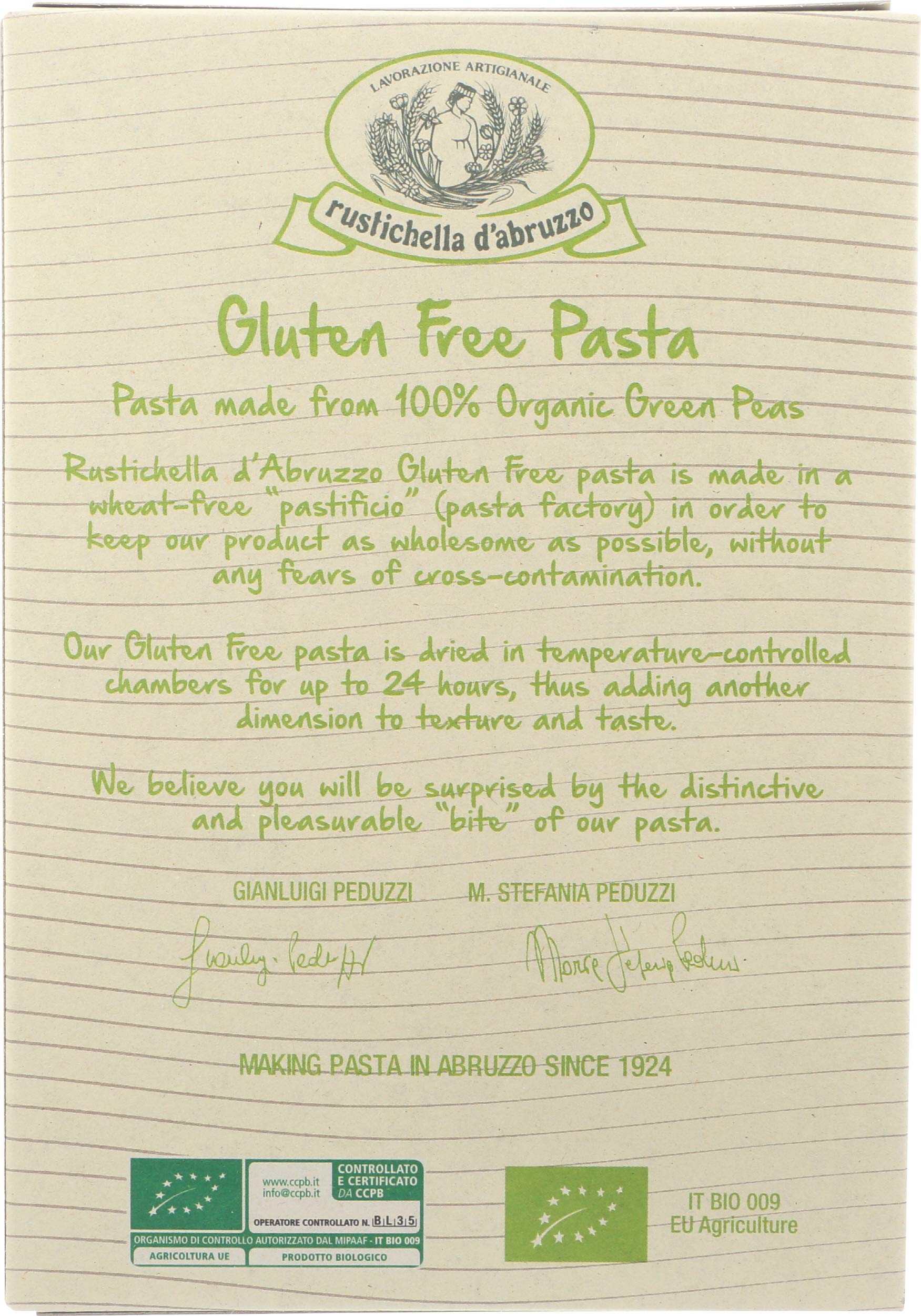 RUSTICHELLA Pasta Fusilli Green Pea, 8.8 OZ
