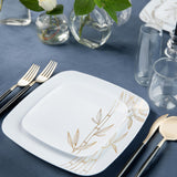 Dining Collection Party Plastic Plates - Bamboo Square - 32 Count- Elegant Premium Durable Combo Pack for Versatile Celebrations (7.5”, 10.25”) 16