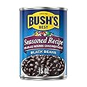 Bush's Canned Seasoned Recipe Black Beans (Pack of 1), Good Source of Plant-Based Protein, Good Source of Fiber, Fat Free, Gluten Free, 15 oz