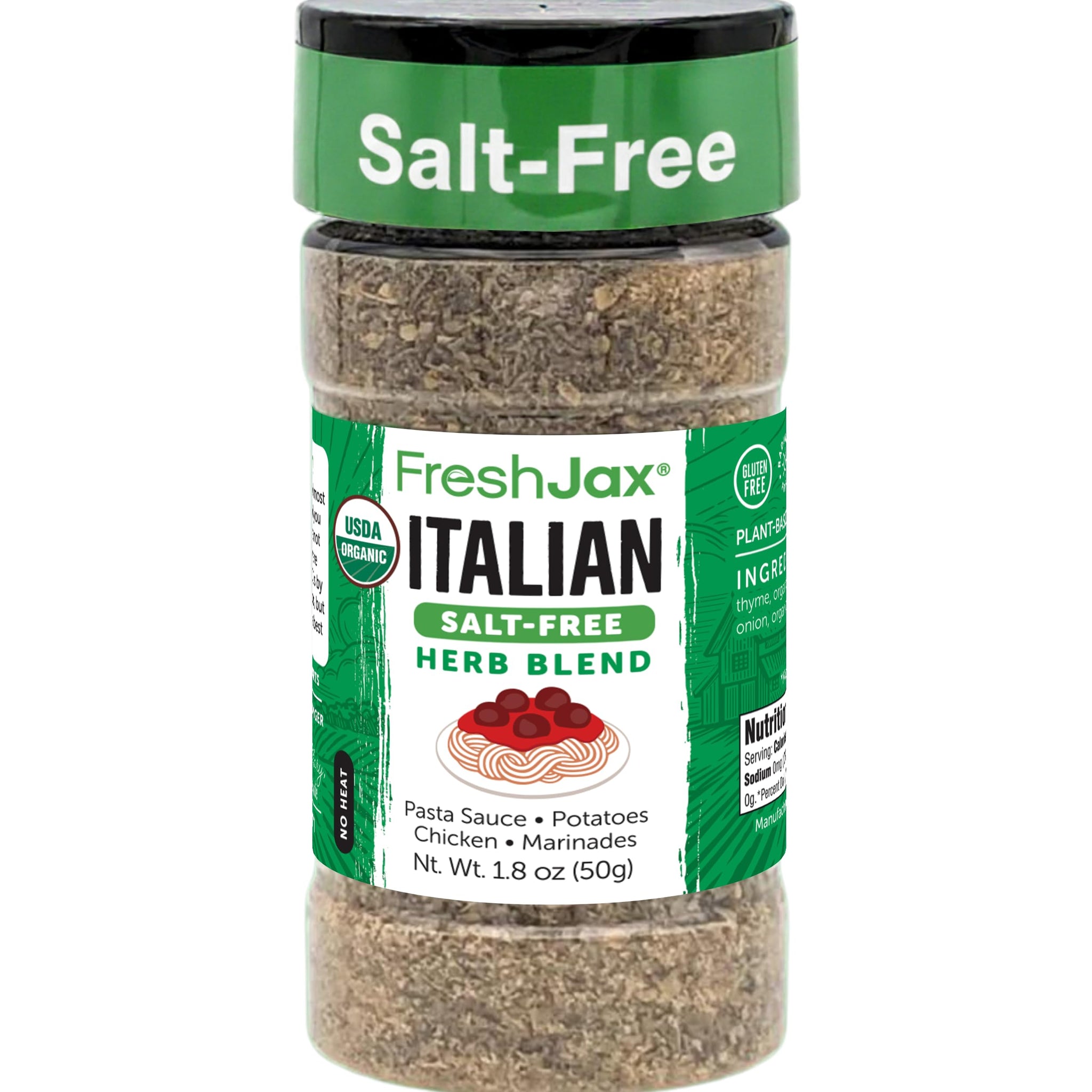 Organic Salt-Free Italian Seasoning, FreshJax Herb Blend for Pasta Pizza