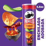 Pringles Potato Crisps, Lunch Snacks, On-the-Go Snack, Enchilada Adobada, 5.5oz Can (1 Can)