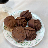 6-PIECE 4.7 OZ Chocolate Gourmet Homemade Snack Large Rose Shape with Nuts CHOCOLATE-LARGEROSE-1D