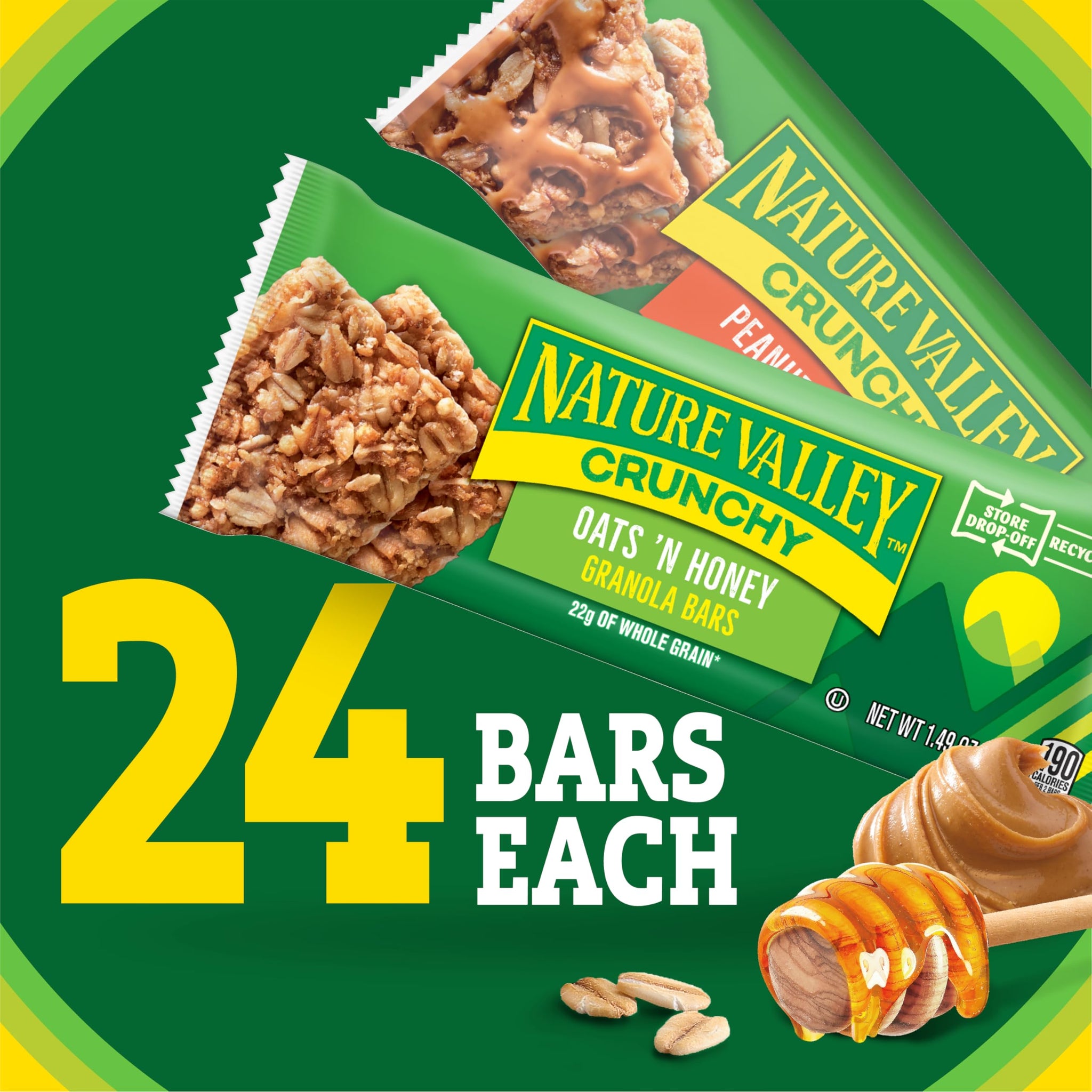 Nature Valley Crunchy Granola Bars, Variety Pack, 48 Ct, 35.76 oz (24 Pouches)