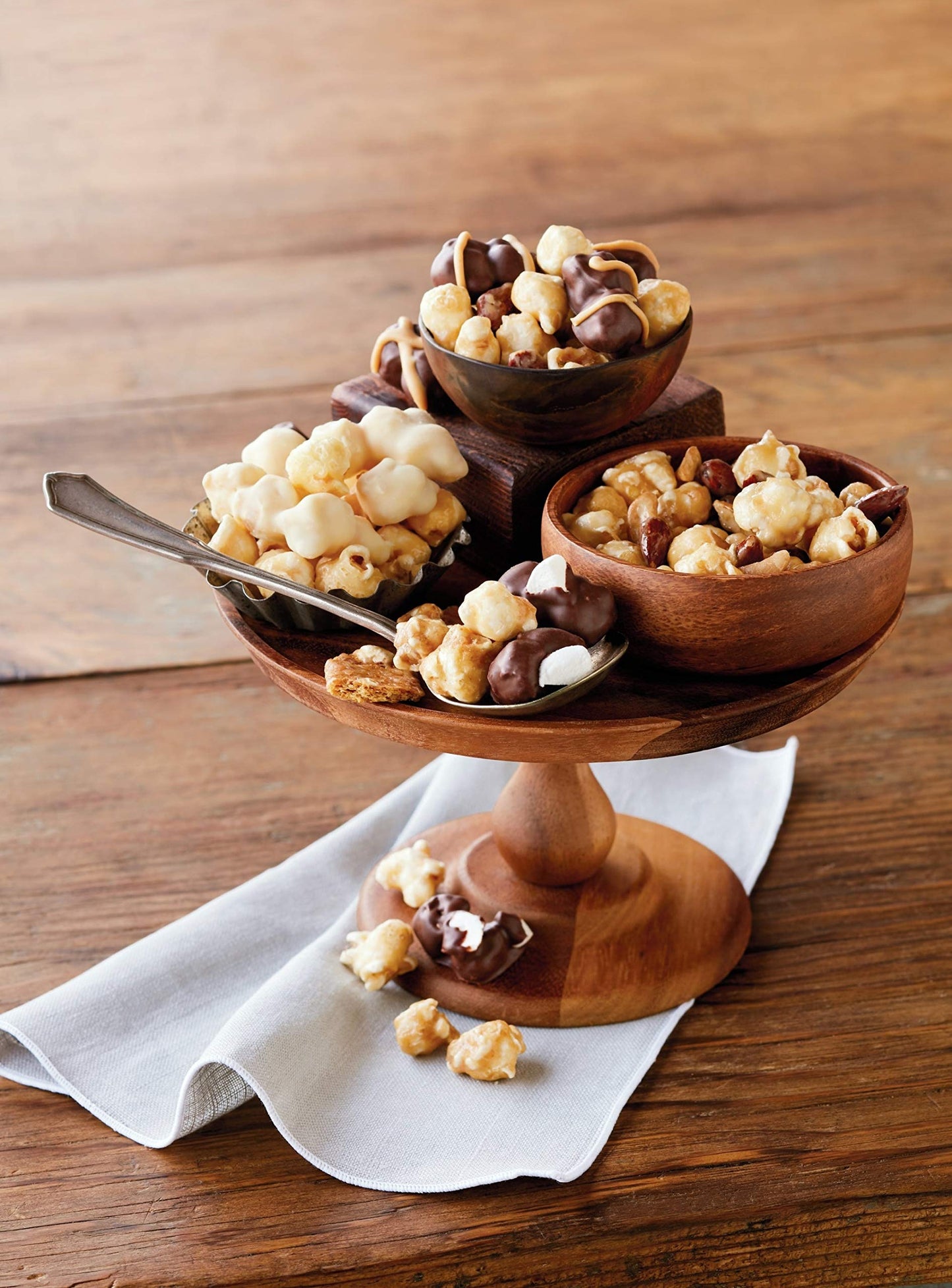 Moose Munch Premium Popcorn Trio By Harry & David, Classic Caramel, Milk And Dark Chocolate (3-Pack), Popcorn Gift Basket, Variety Pack, Movie Night