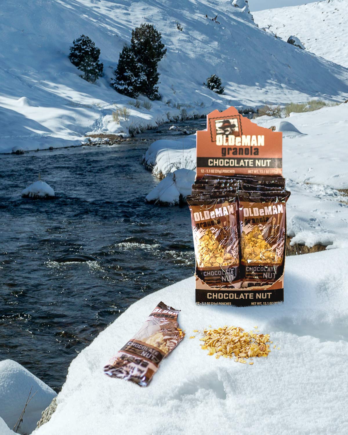 Olde Man Granola Gluten Free Granola - Non-GMO Healthy Granola Cereal - Soft Whole Grain Oats, Butter, Brown Sugar - Handmade in Colorado (Chocolate