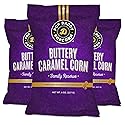 Pop Daddy Flavored Popcorn Gourmet, Buttery Caramel Flavor, Hand Seasoned Kernels Gluten Free Popcorn Snacks, 8oz Individual Bags, 3 Pack