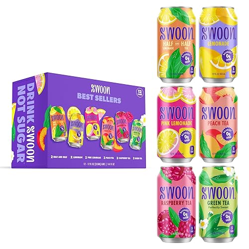 Swoon Best Sellers Pack - Low Carb, Paleo-Friendly, Gluten-Free Keto Drink - Made with 100% Natural Lemon Juice Concentrate, Sugar Free Iced Tea