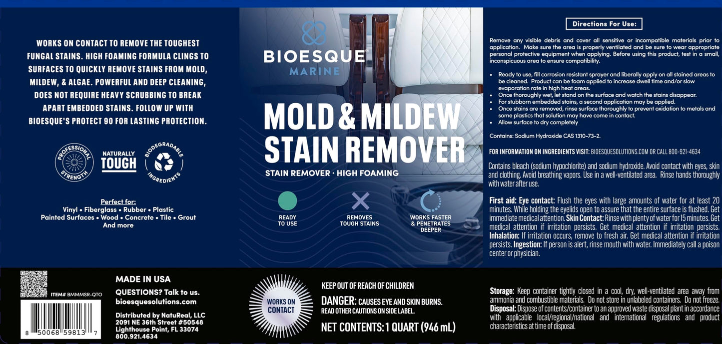 Bioesque Marine Mold & Mildew Stain Remover, 32 Fluid Ounce (Pack of 1)