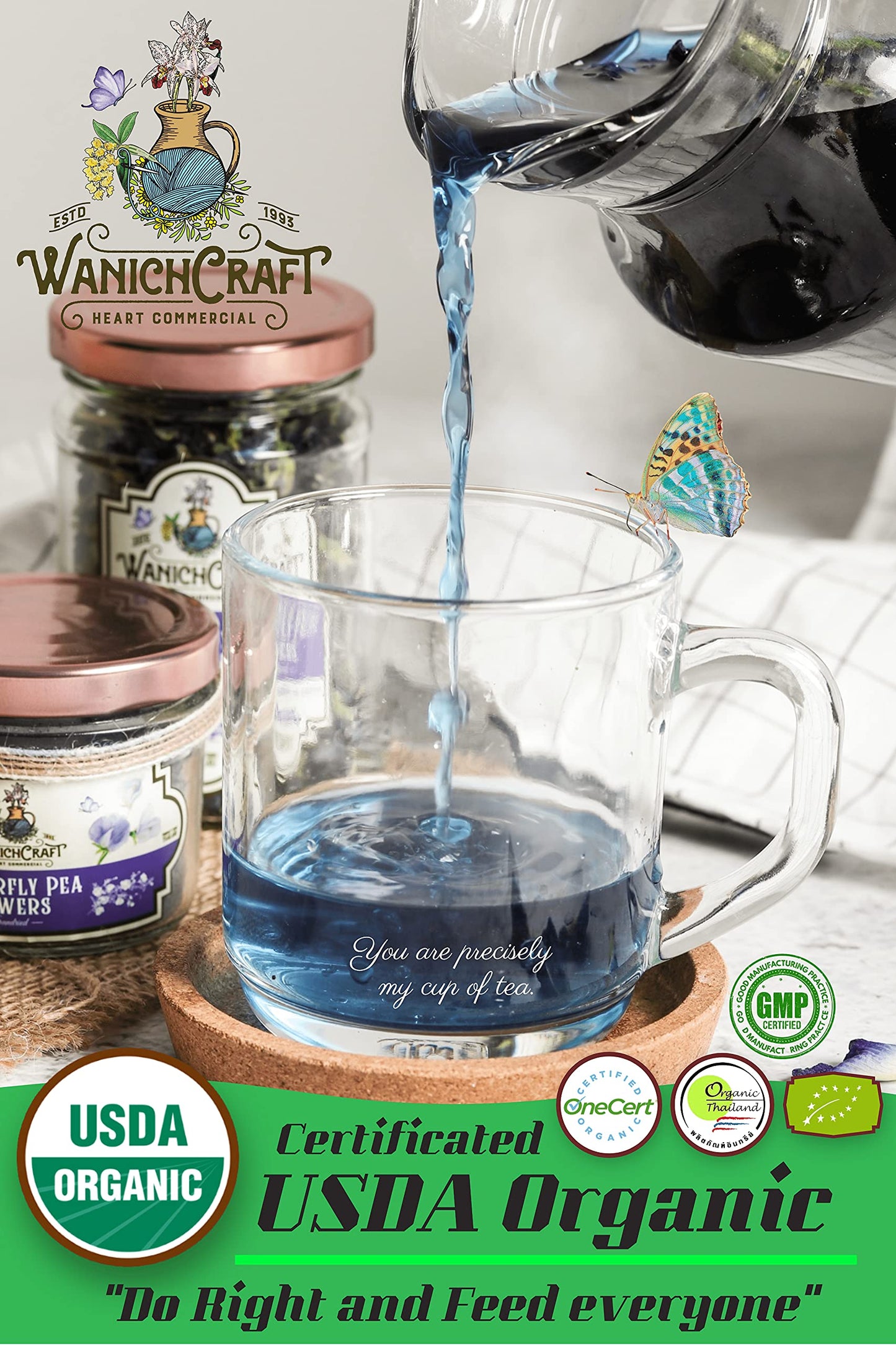 Butterfly Pea Flower Powder Blue Matcha Tea | 100% USDA Organic | CULINARY GRADE | GMO Free | Gluten Free | Vegan | No Artificial Dyes | Plant-Based