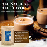 Blue Lotus Chai - Fully Organic Traditional Masala Chai - Makes 530 Cups - 1 Pound Bulk Bag Masala Spiced Chai Powder with Organic Spices - Instant