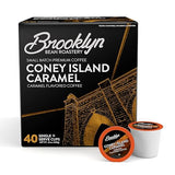 Brooklyn Beans Coney Island Caramel Gourmet Coffee Pods - Compatible with Keurig K Cup Brewers Including 2.0 Machines, 40 Count, Rich and Creamy