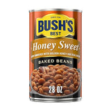 Bush's Canned Honey Sweet Baked Beans (Pack of 1), Protein, Good Source of Fiber, Low Fat, Gluten Free, 28 oz