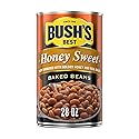 Bush's Canned Honey Sweet Baked Beans (Pack of 1), Protein, Good Source of Fiber, Low Fat, Gluten Free, 28 oz