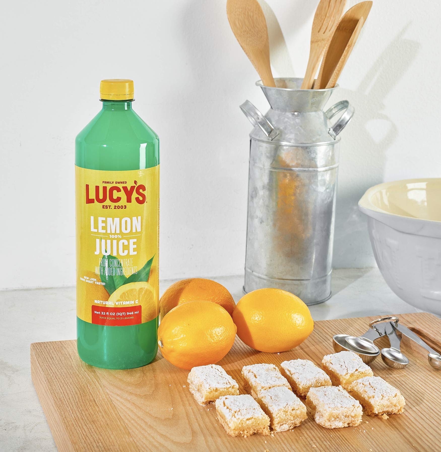 Lucy's Family Owned - 100% Lemon Juice 32oz. Bottle (2 PACK)