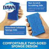 Dawn Non-Scratch Kitchen Dish Sponges, Blue (Pack of 3)