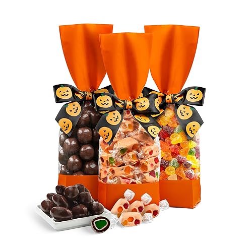 Fames Chocolates Happy Halloween Ultimate Halloween Chocolate, Orange Nougat Candy and Sour Jellies - 3pcs set