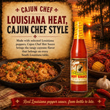 Cajun Chef Louisiana Hot Sauce 6 oz (Pack of 2) - Cajun Cayenne Pepper Sauce with Mild Heat, Louisiana Style Hot Sauce for Gumbo, Seafood, Soups