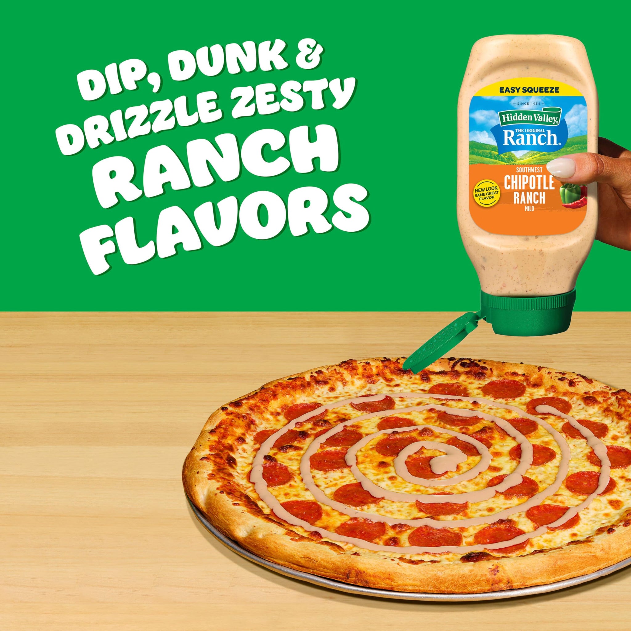 Hidden Valley Southwest Chipotle Ranch Condiment and Dressing, Easy Squeeze Bottle, 16 Fl Oz (Package May Vary)