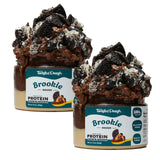 Twisted Dough Protein Cookie Dough, Brookie Flavor, 2 Pack, 100g Protein, Healthy Snacks, Gluten Free Edible Cookie Snack, High Protein Low Carb & Low