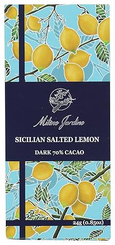 Milene Jardine Sicillian Salted Lemon Dark Cacao 70%, 0.85 OZ